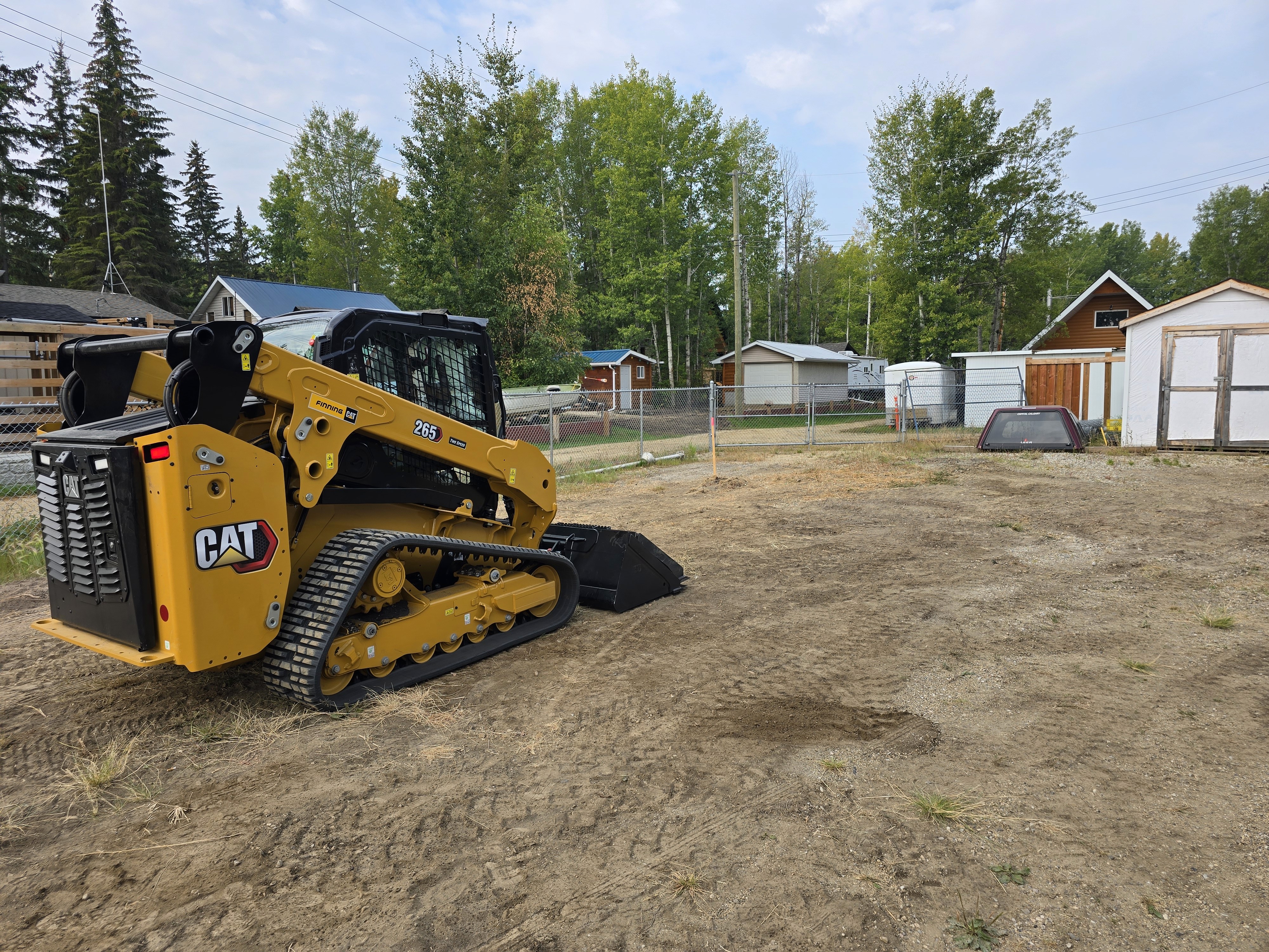 A completed garage pad in Lac St. Anne