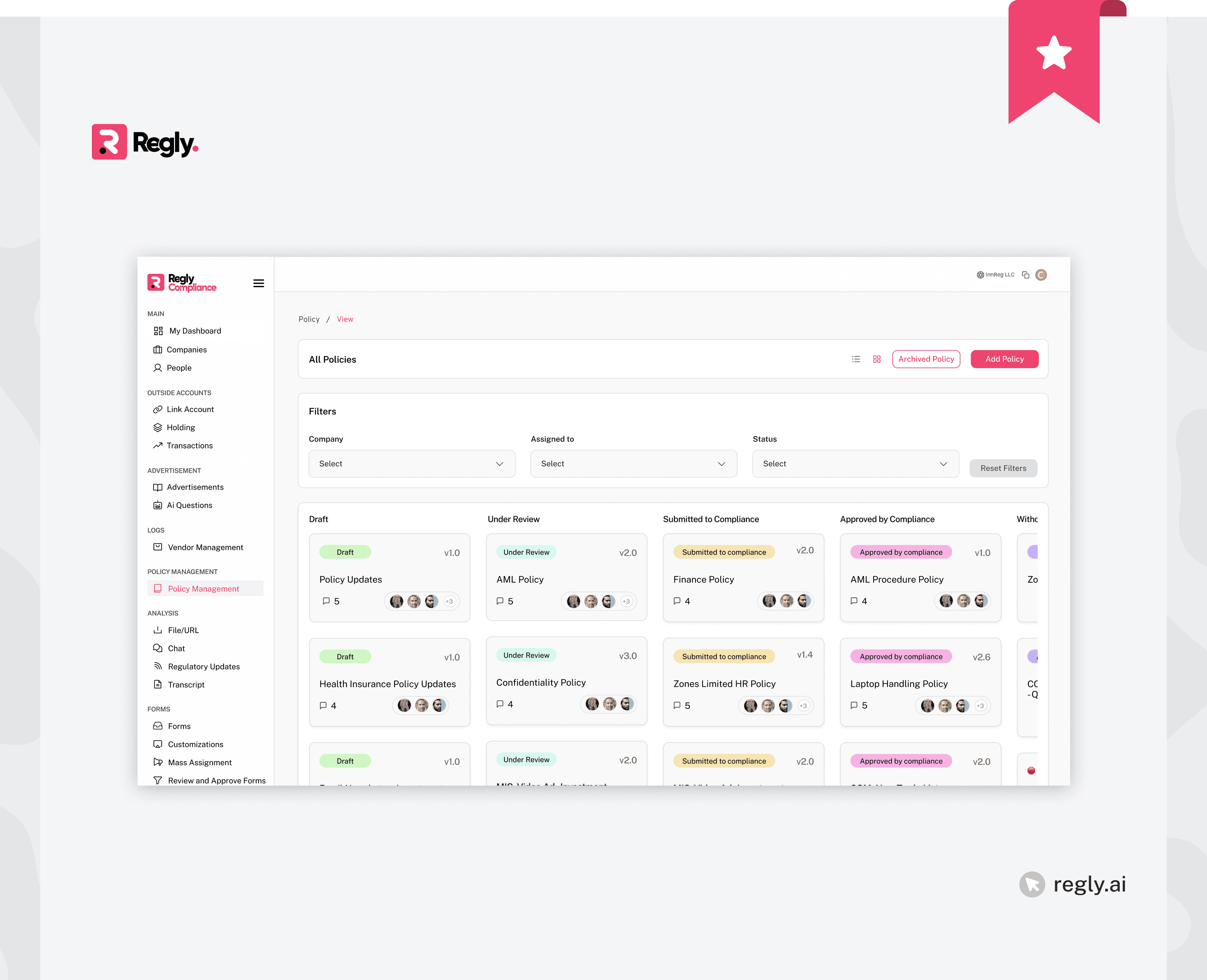 Regly Compliance Management Software