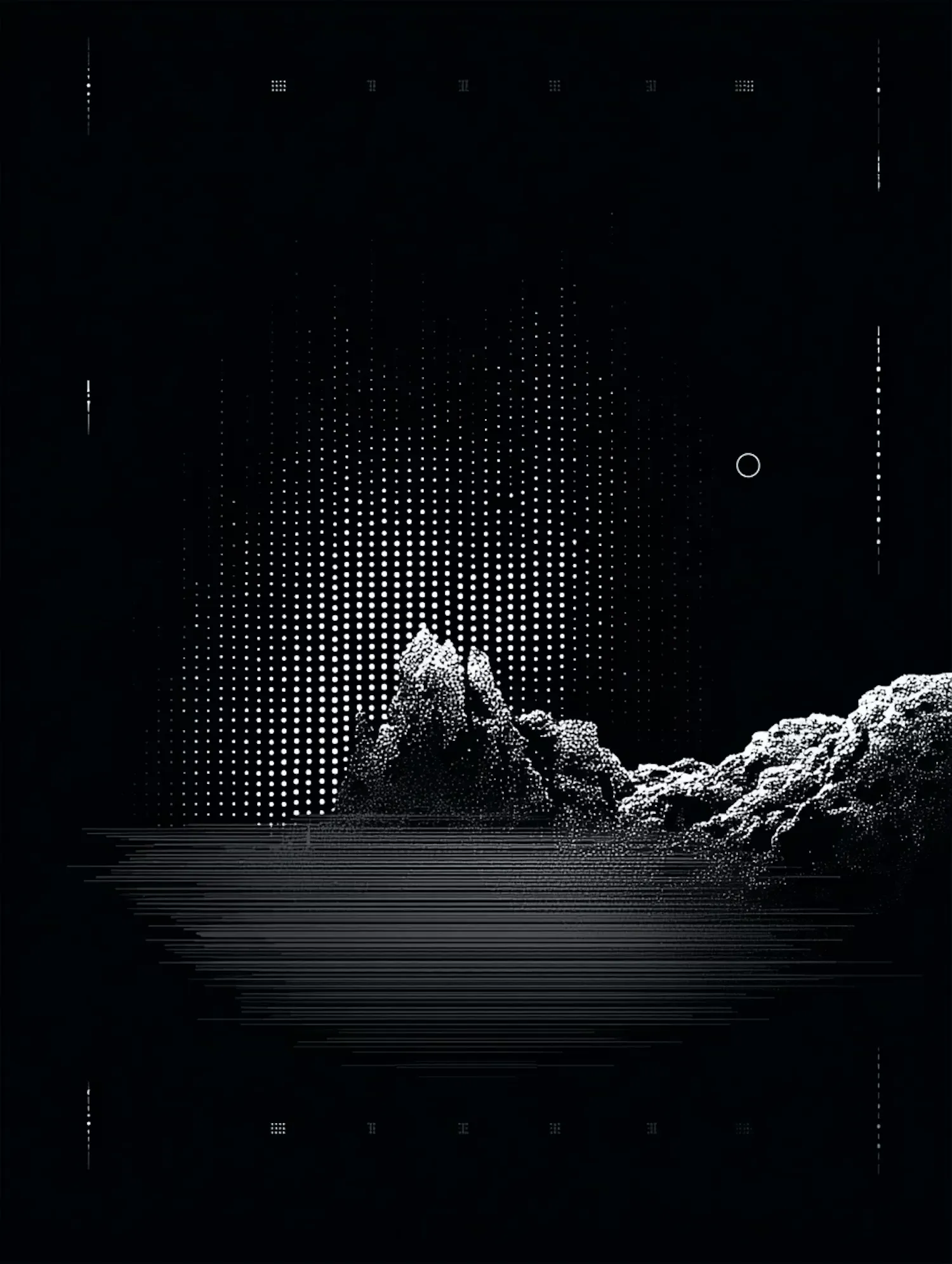 Monochromatic Mountain Art
