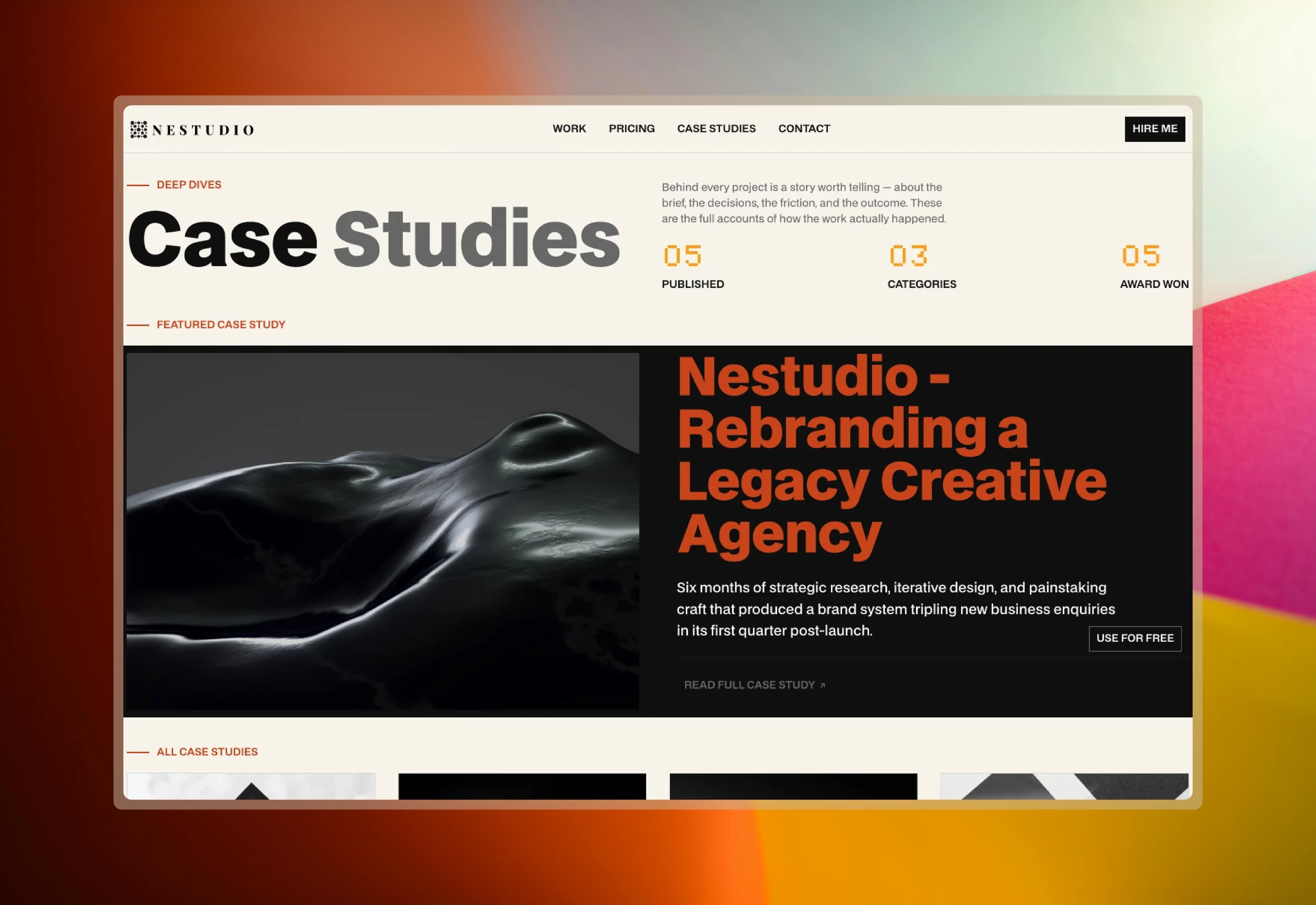 marktick, a framer dark themed website template home page mock of mobile version