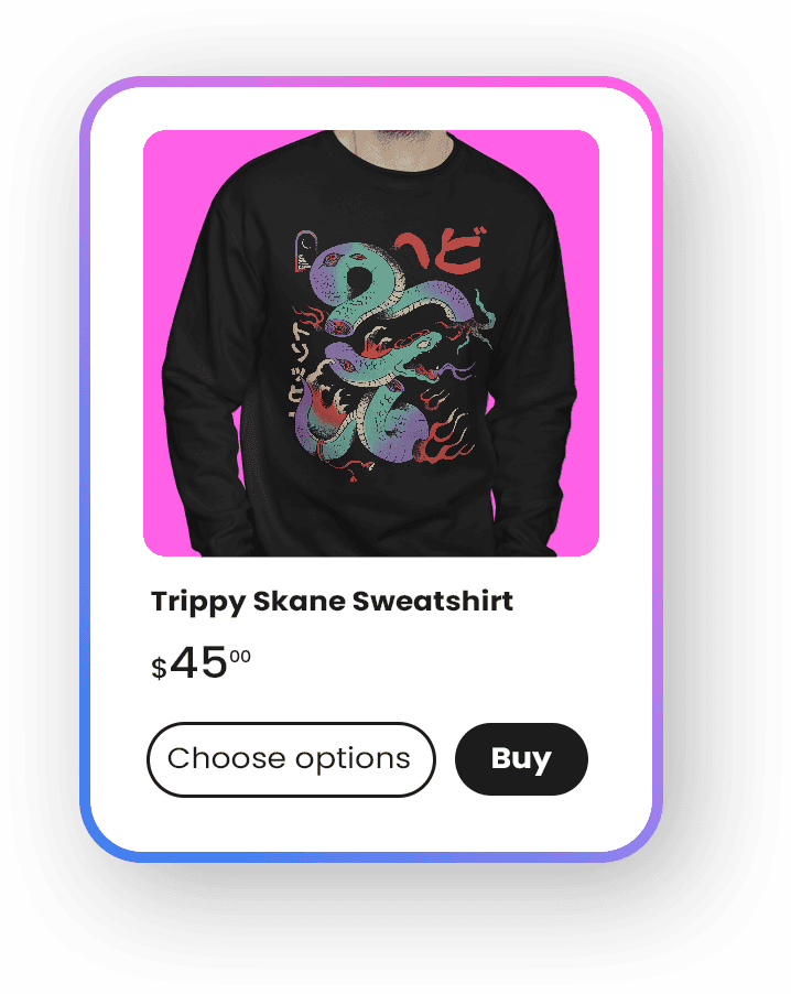 A hoodie in a store
