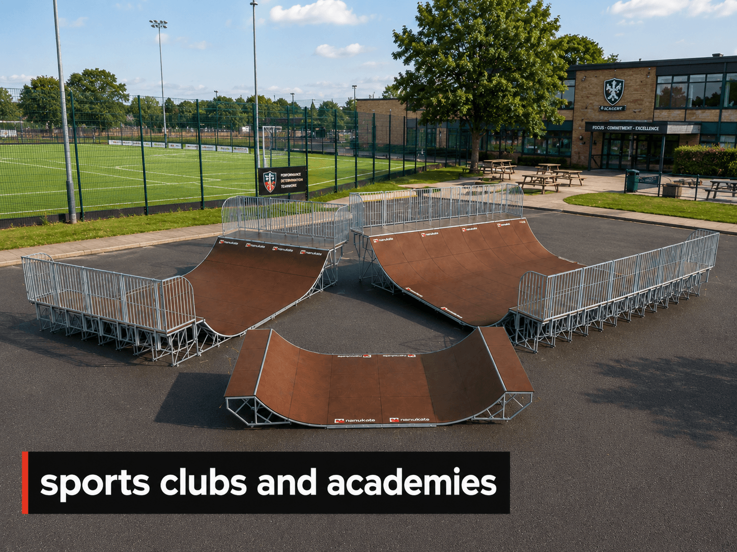 sports clubs and academies skateboard ramps icon