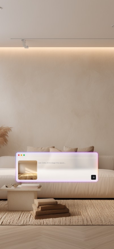 Virtual staging living room