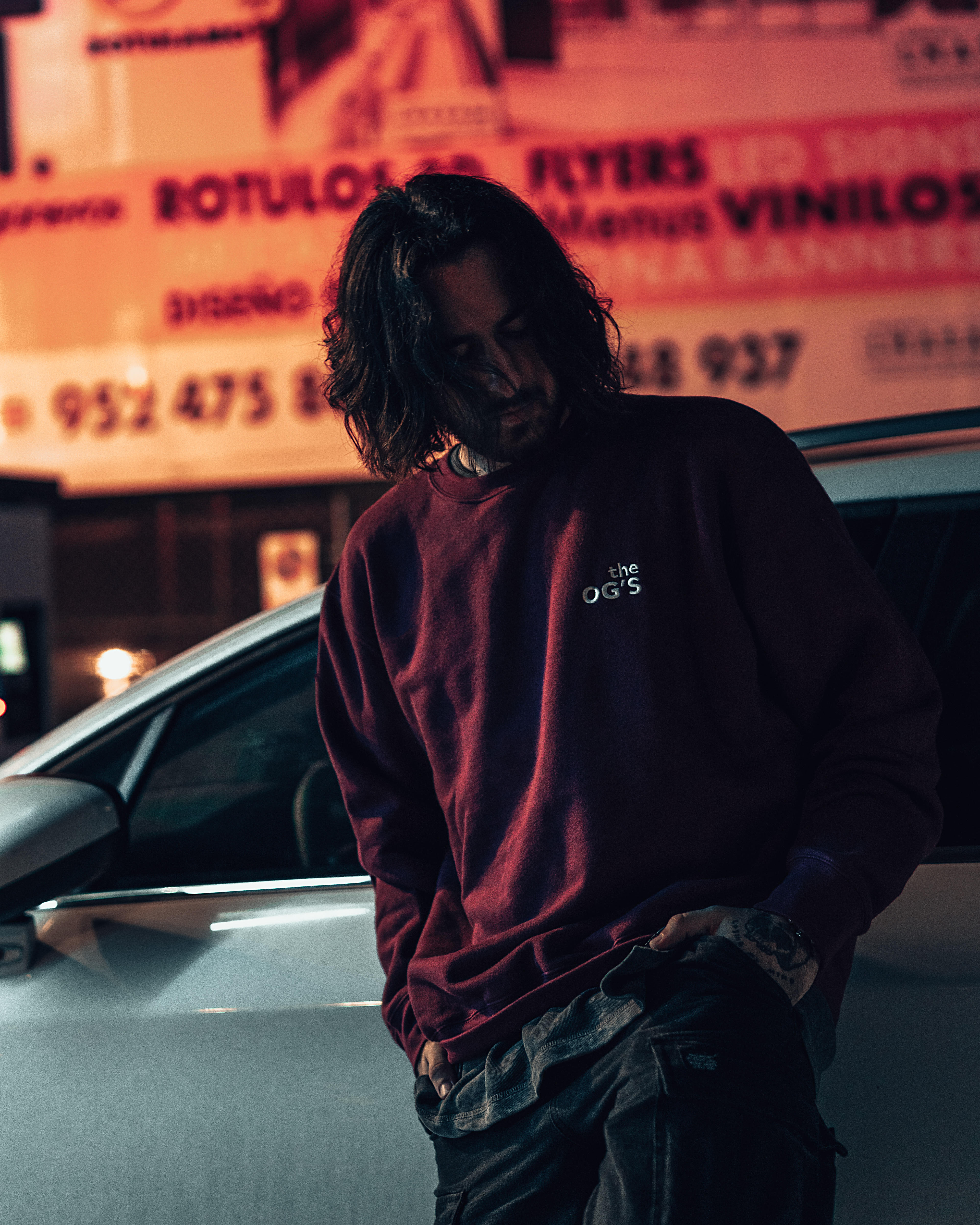 TheOGS Burgundy Sweatshirt - OGSbrand Photoshoot