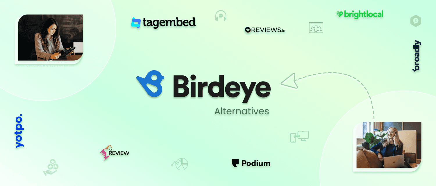 Logo icons for various Birdeye alternatives - Birdeye Alternatives
