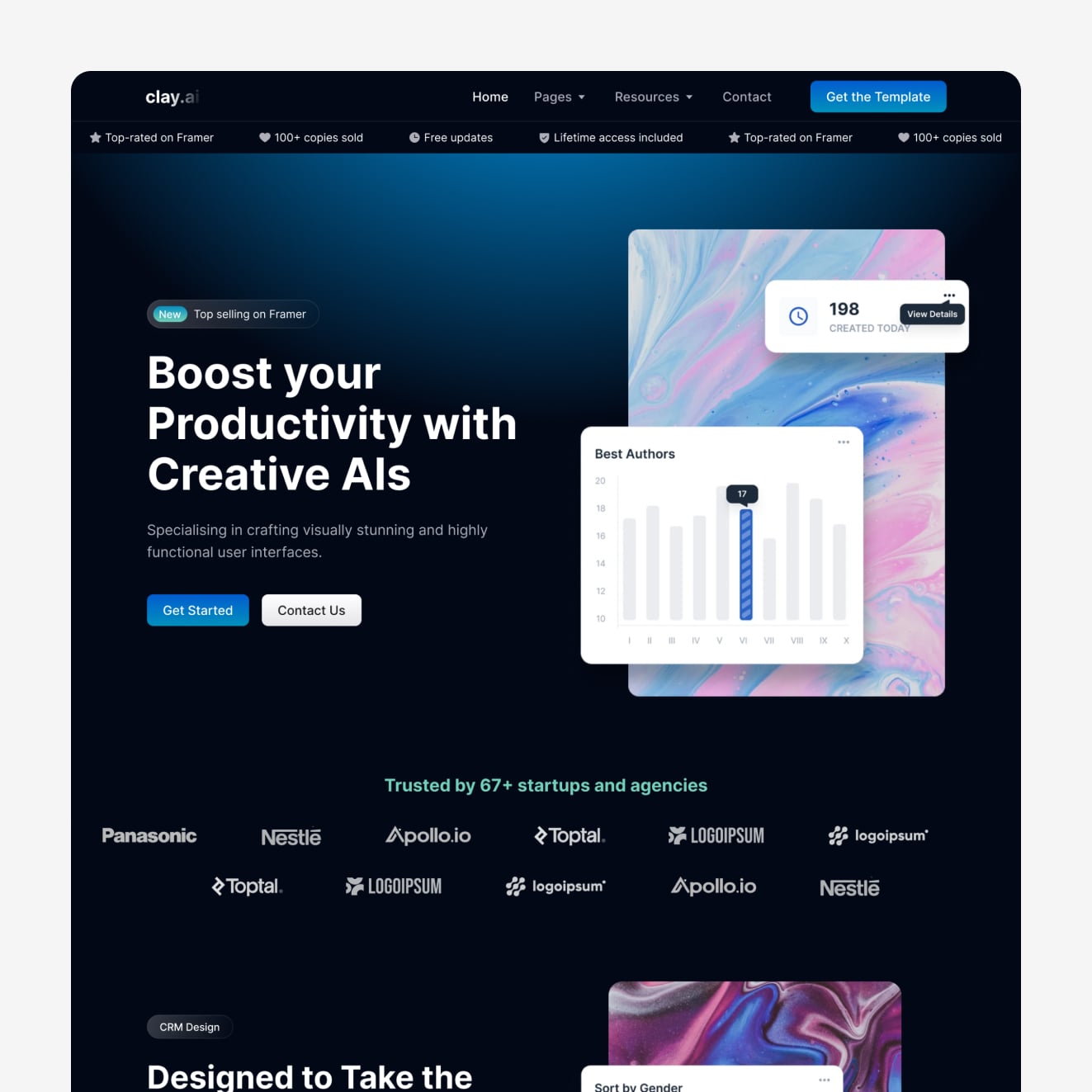 framer saas template