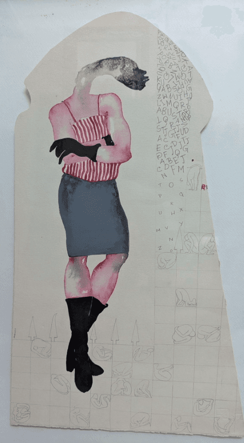 herd of sheep on road painting