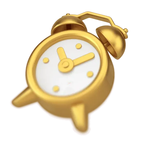A Golden 3D Clock