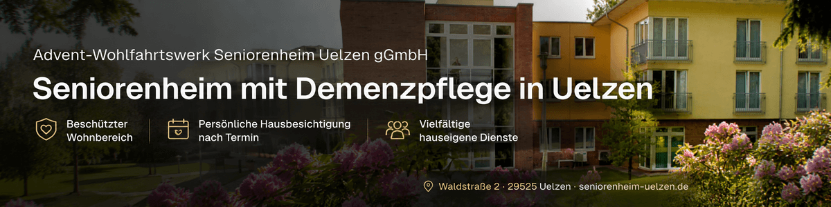 Unternehmensbanner von Advent-Wohlfahrtswerk Seniorenheim Uelzen gGmbH