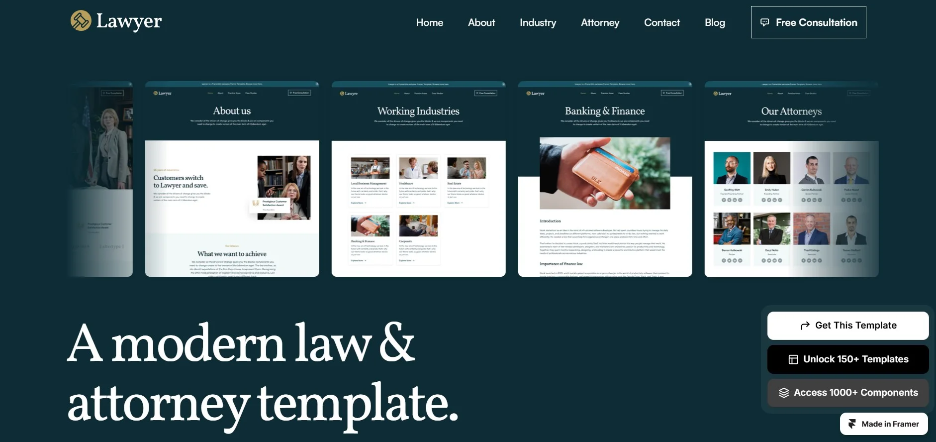 Best Framer Templates for Legal Professionals - Lawyer