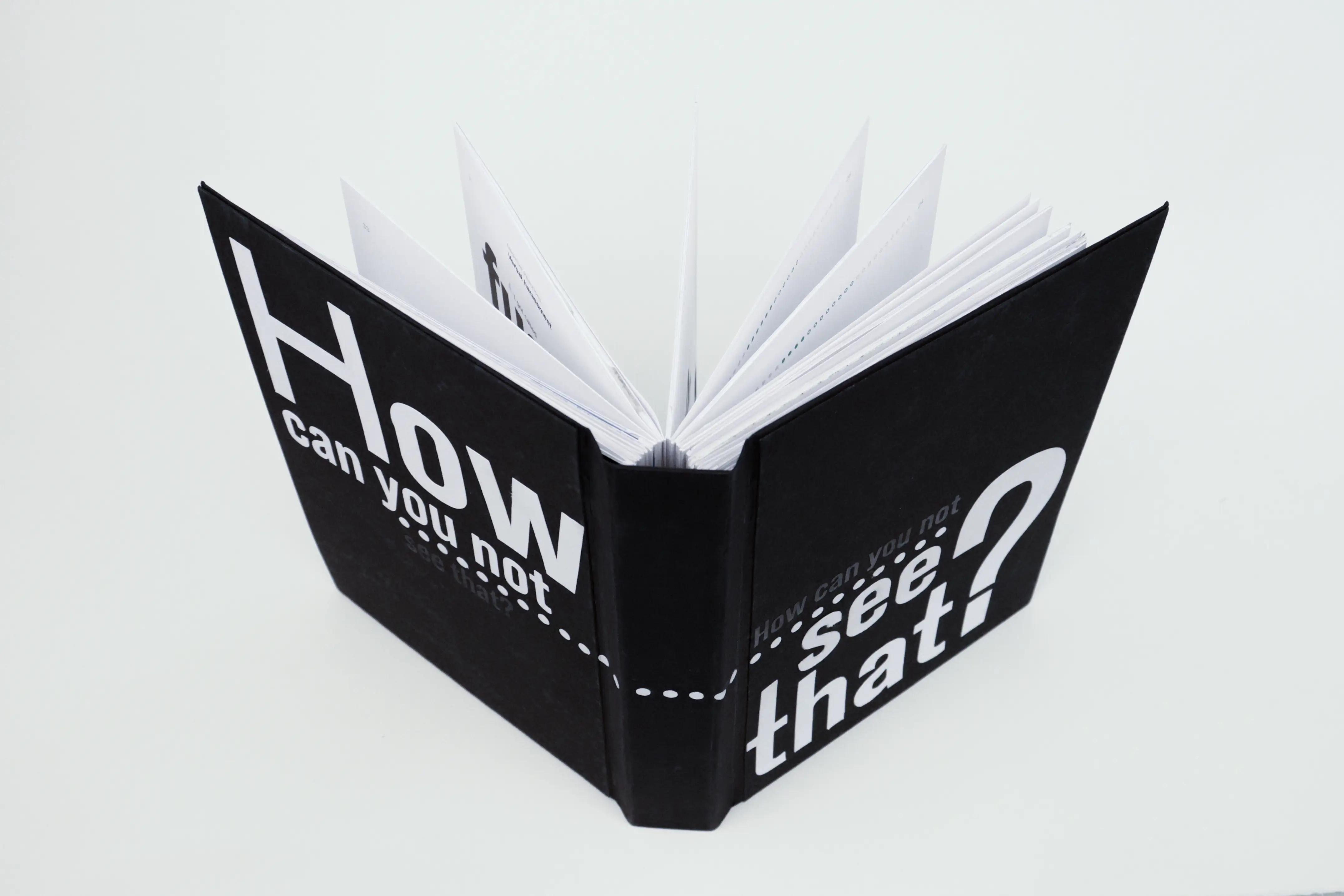 Open book from above and behind