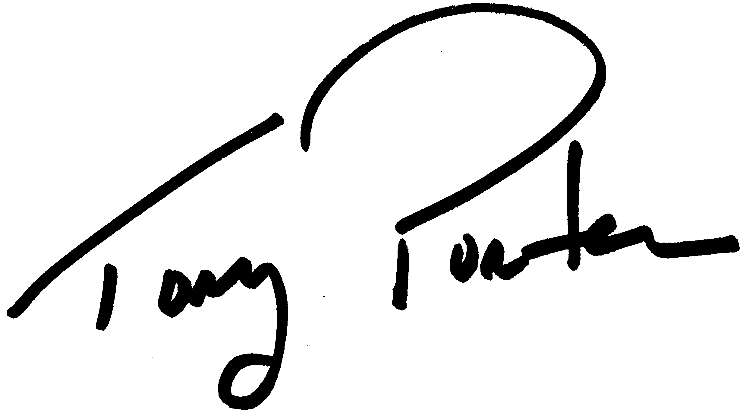 Tony Porter's signature.