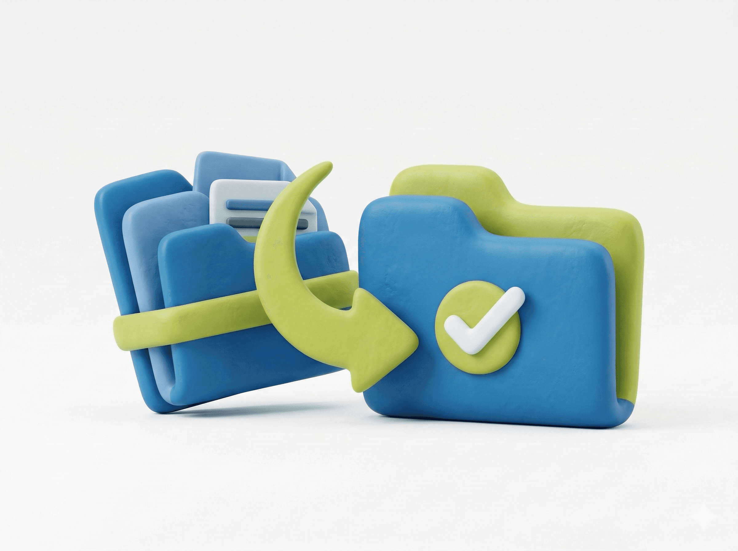 Minimal abstract sculpture with flowing translucent white curves, softly lit and casting gentle shadows on a neutral gray background.