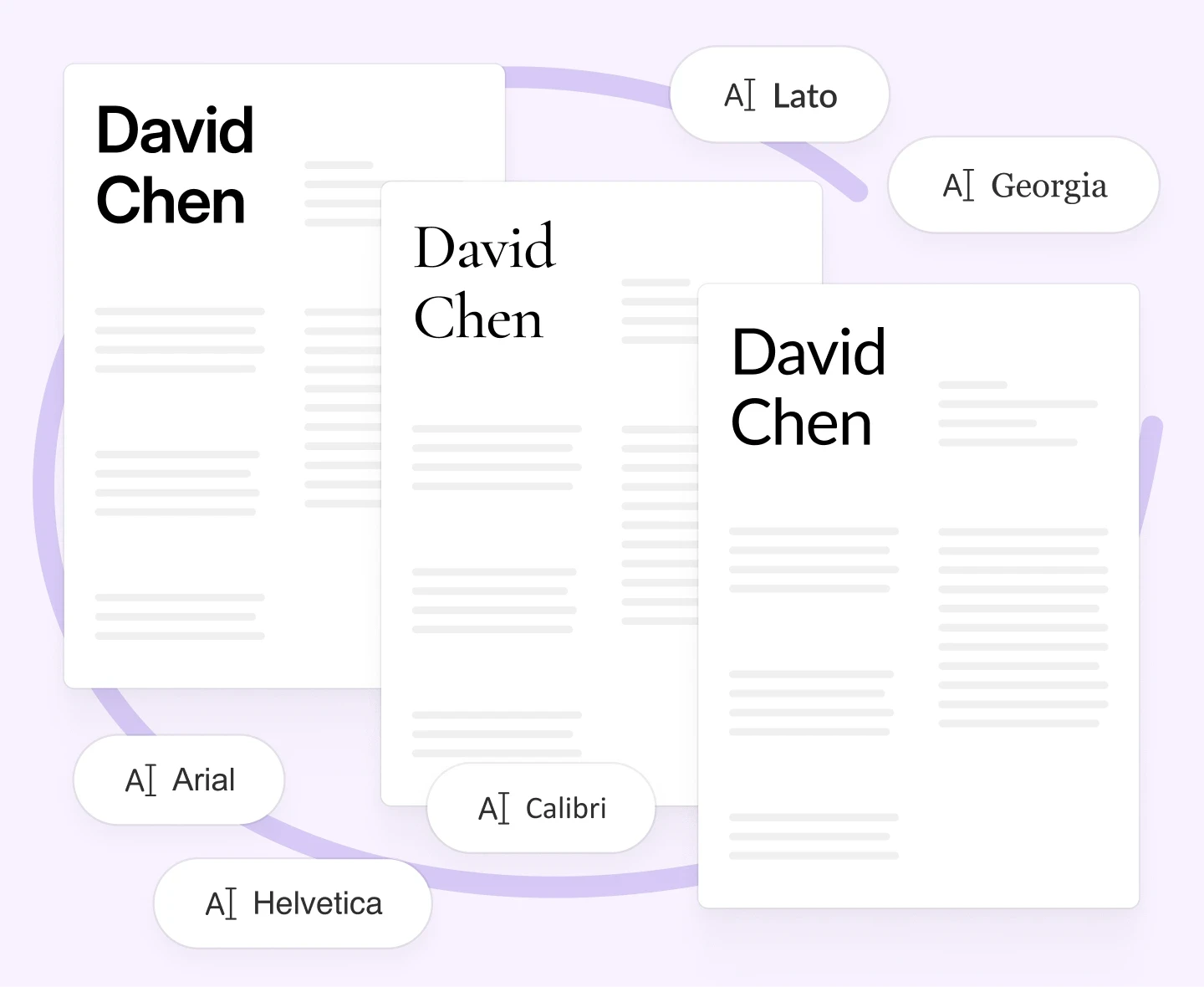 job seeker experimenting with font and layout ideas for a 2025 resume
