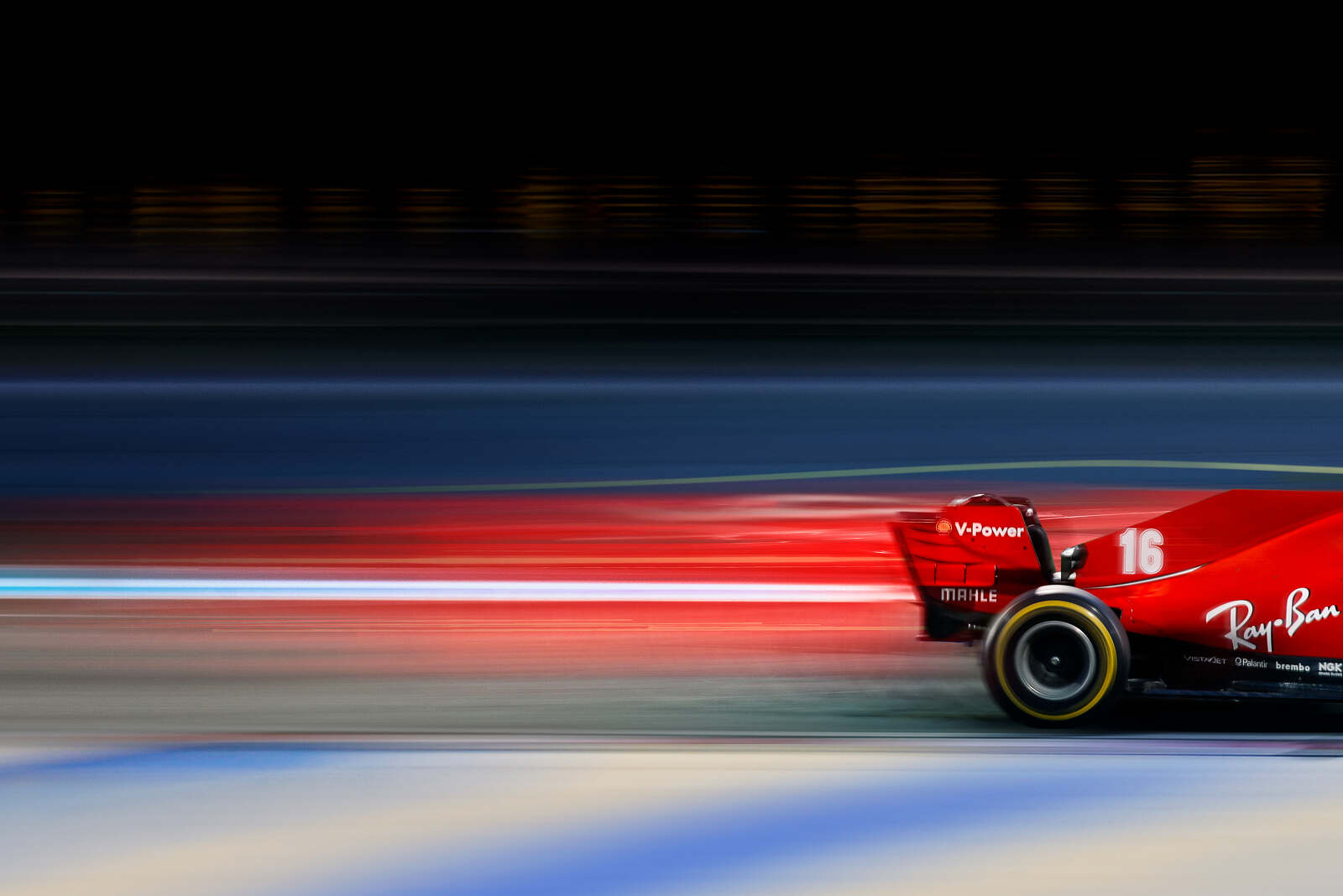 Ferrari Formula 1 key visual racing at speed