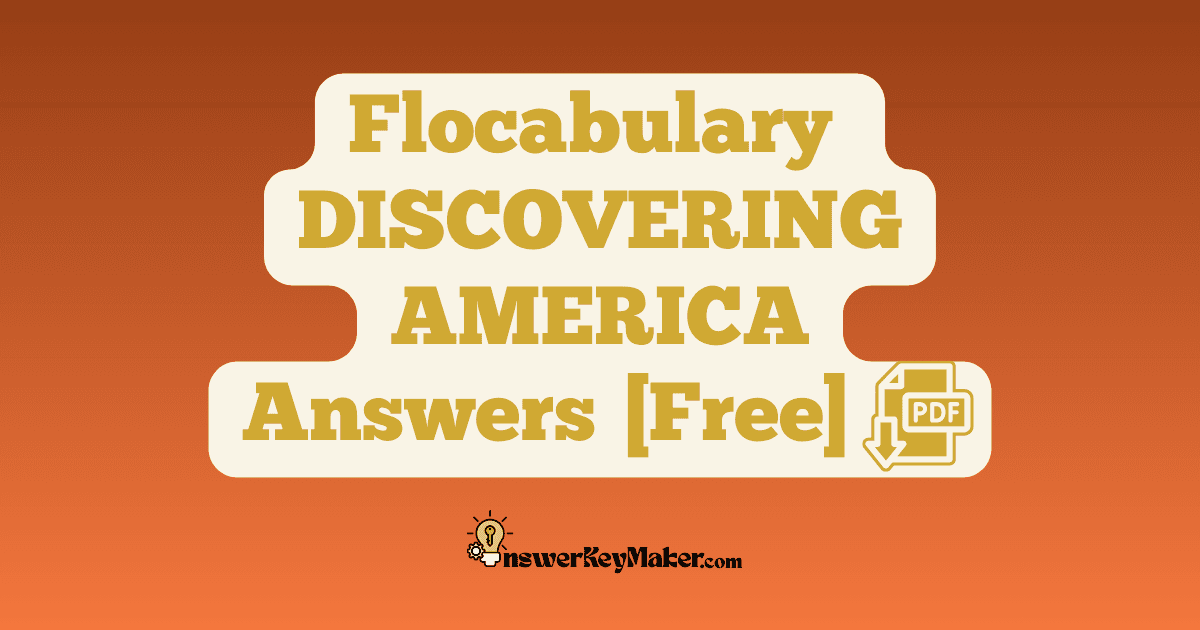 Flocabulary DISCOVERING AMERICA Quiz Read & Respond Answer Key PDF