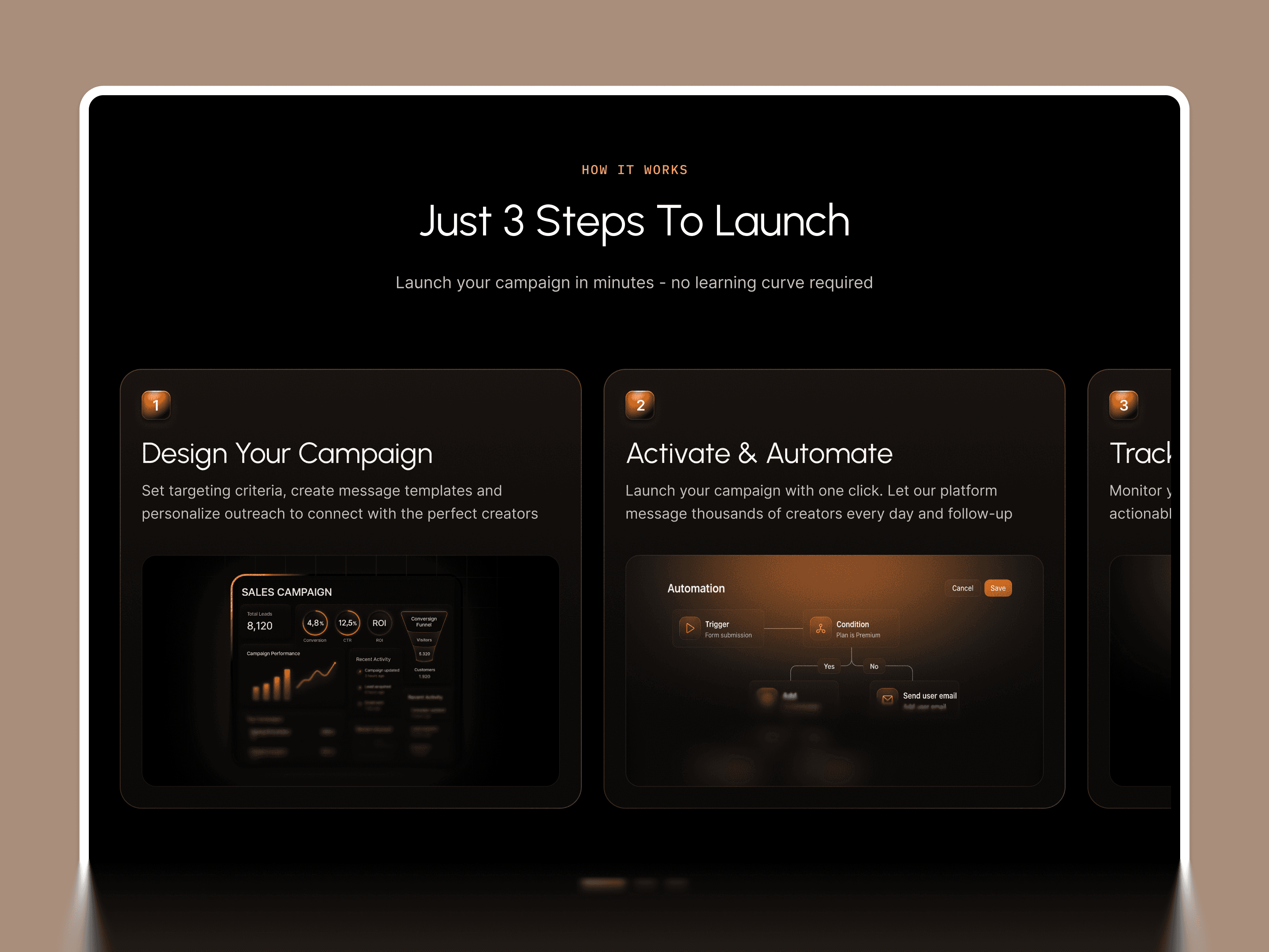 framer dark saas template