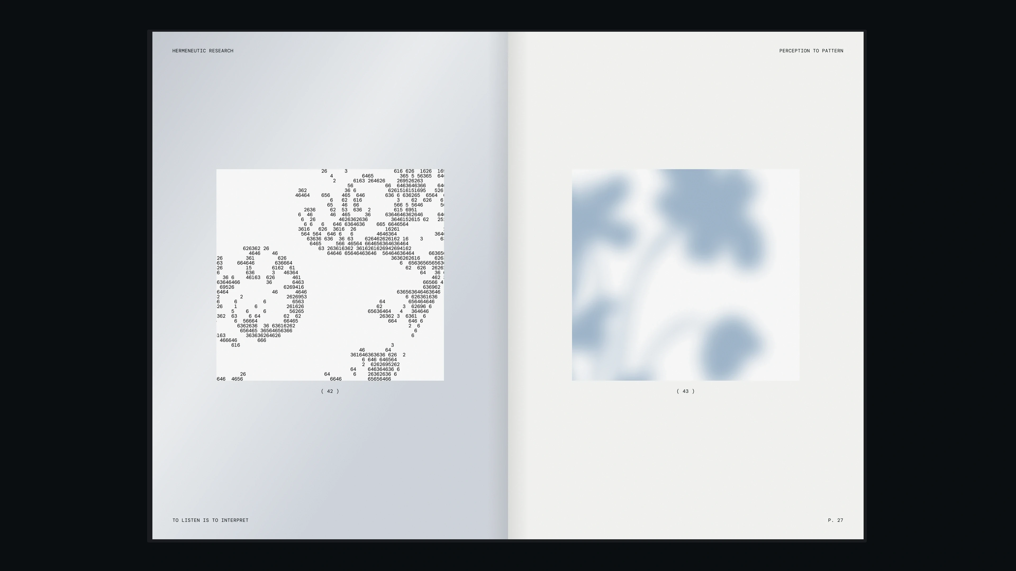 Hermeneutic — silver editorial pair, editorial design by Charlota Blunarova