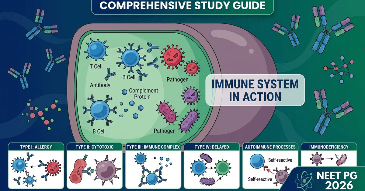 Cover: How to Study Immunology for NEET PG 2026: Complete High-Yield Strategy for Hypersensitivity, Autoimmune Diseases and MCQ Patterns