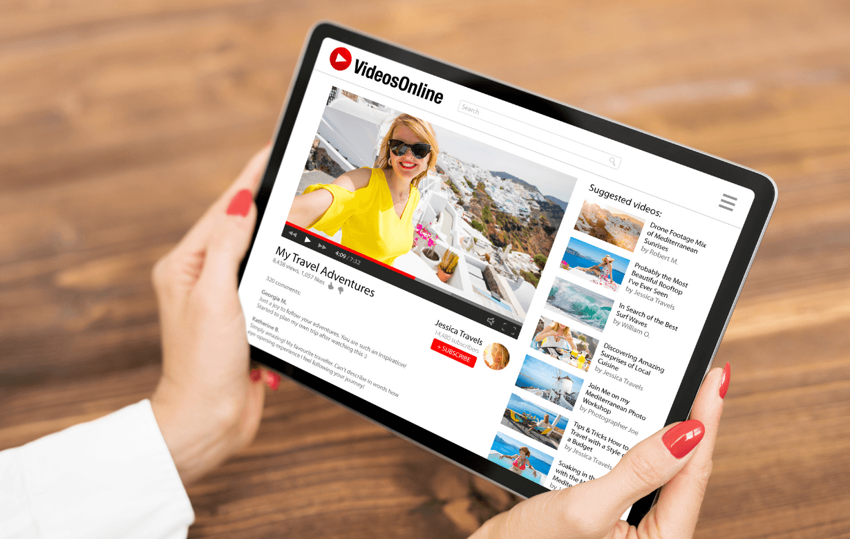 Woman holding a tablet -  Can AI Summarize A Video