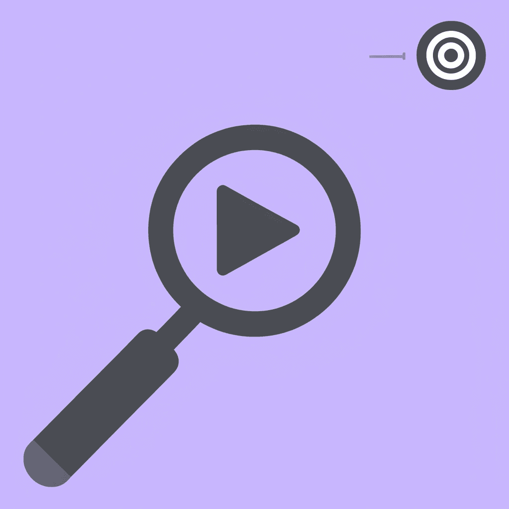 Magnifying glass highlighting specific workflow focus rather than broad feature overview