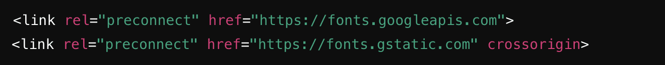 link elements with rel="preconnect"