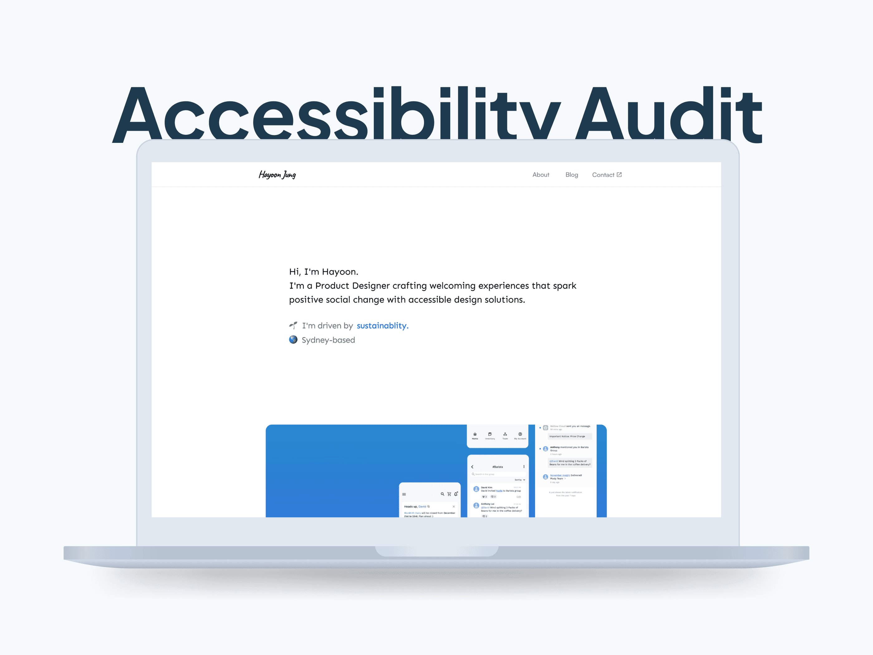 Screenshot of the Accessibility audit Project linking to the project details page.