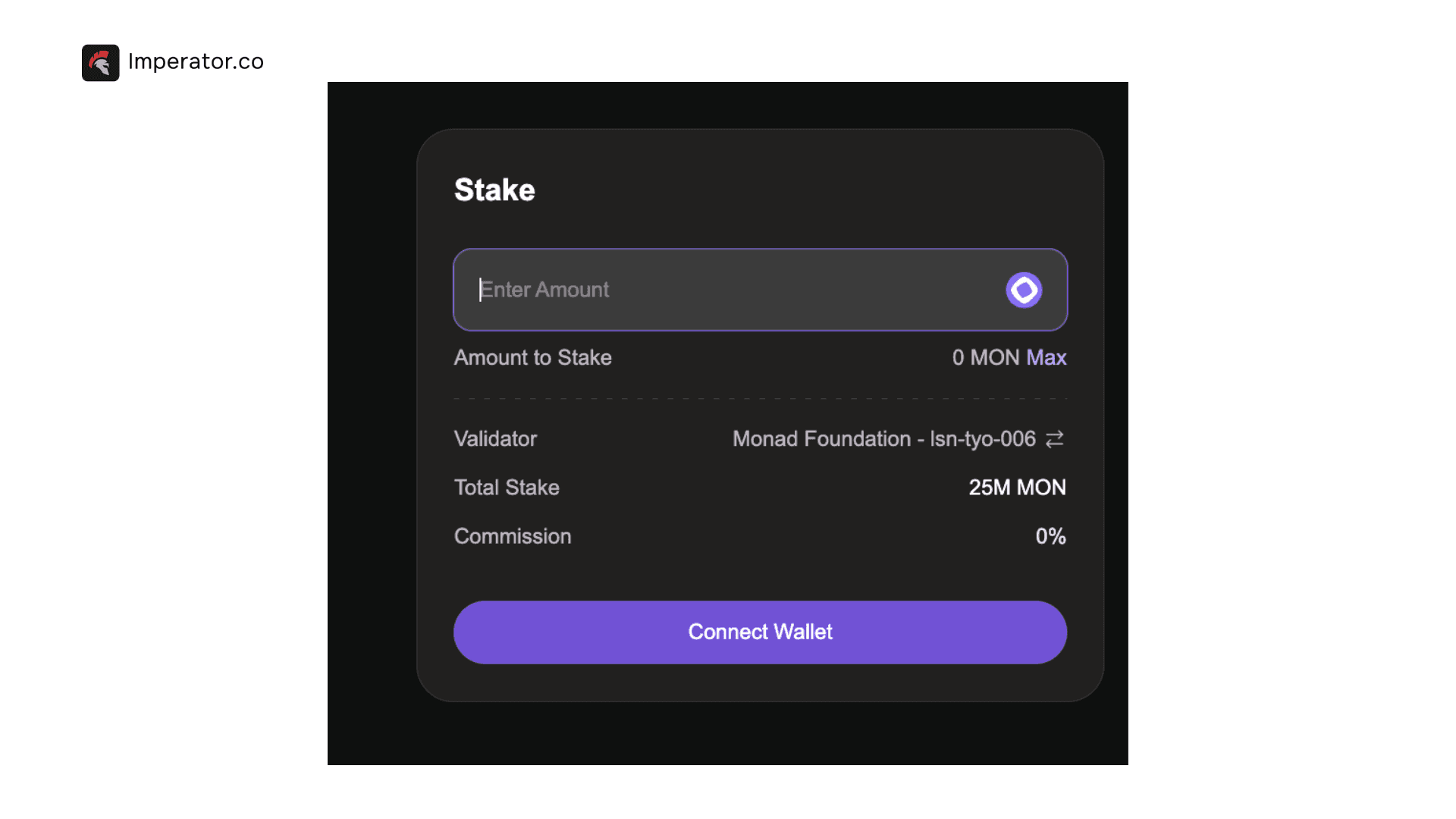 Delegating MON To Validator