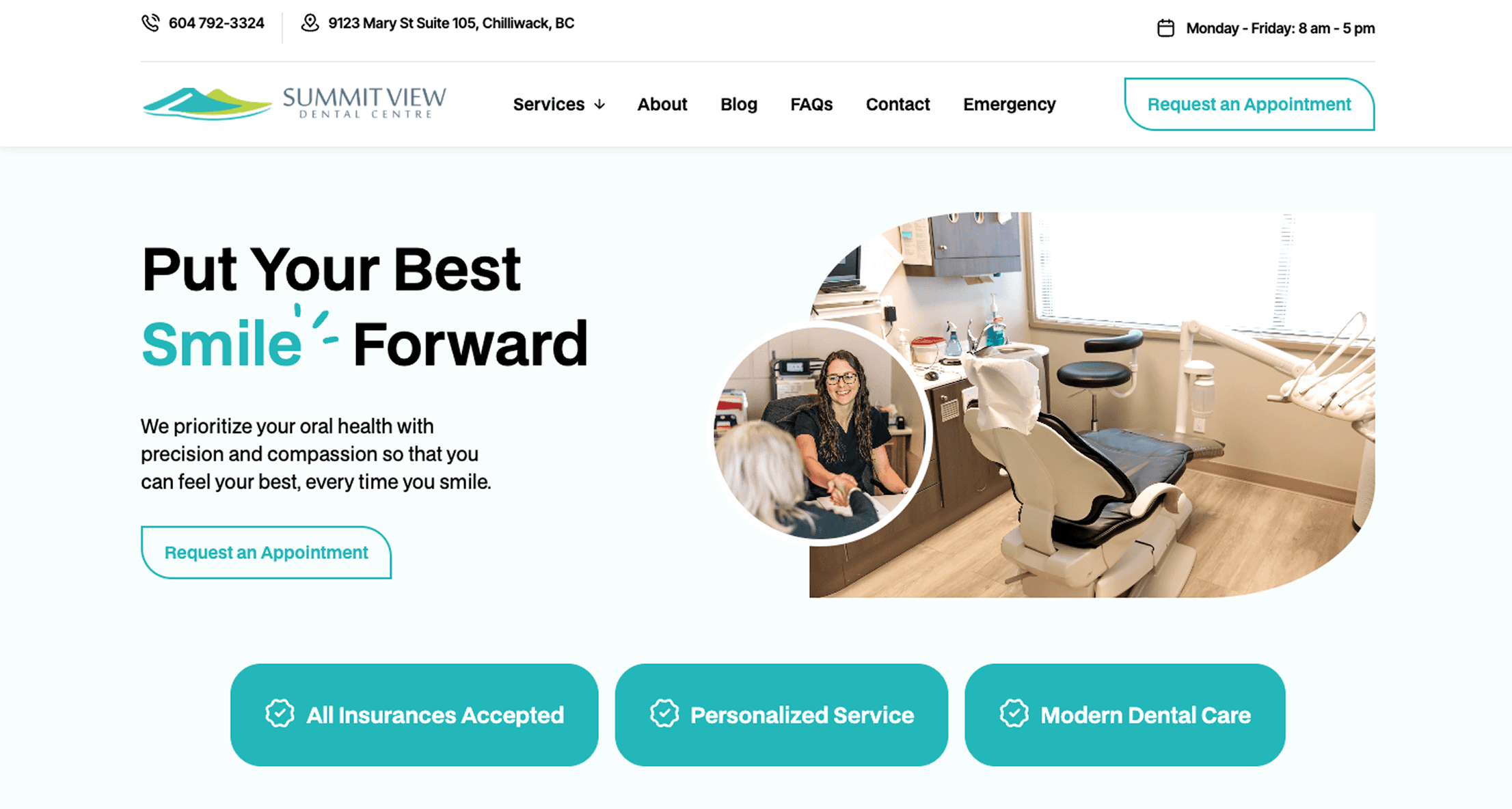Summit View Dental Website Screenshot