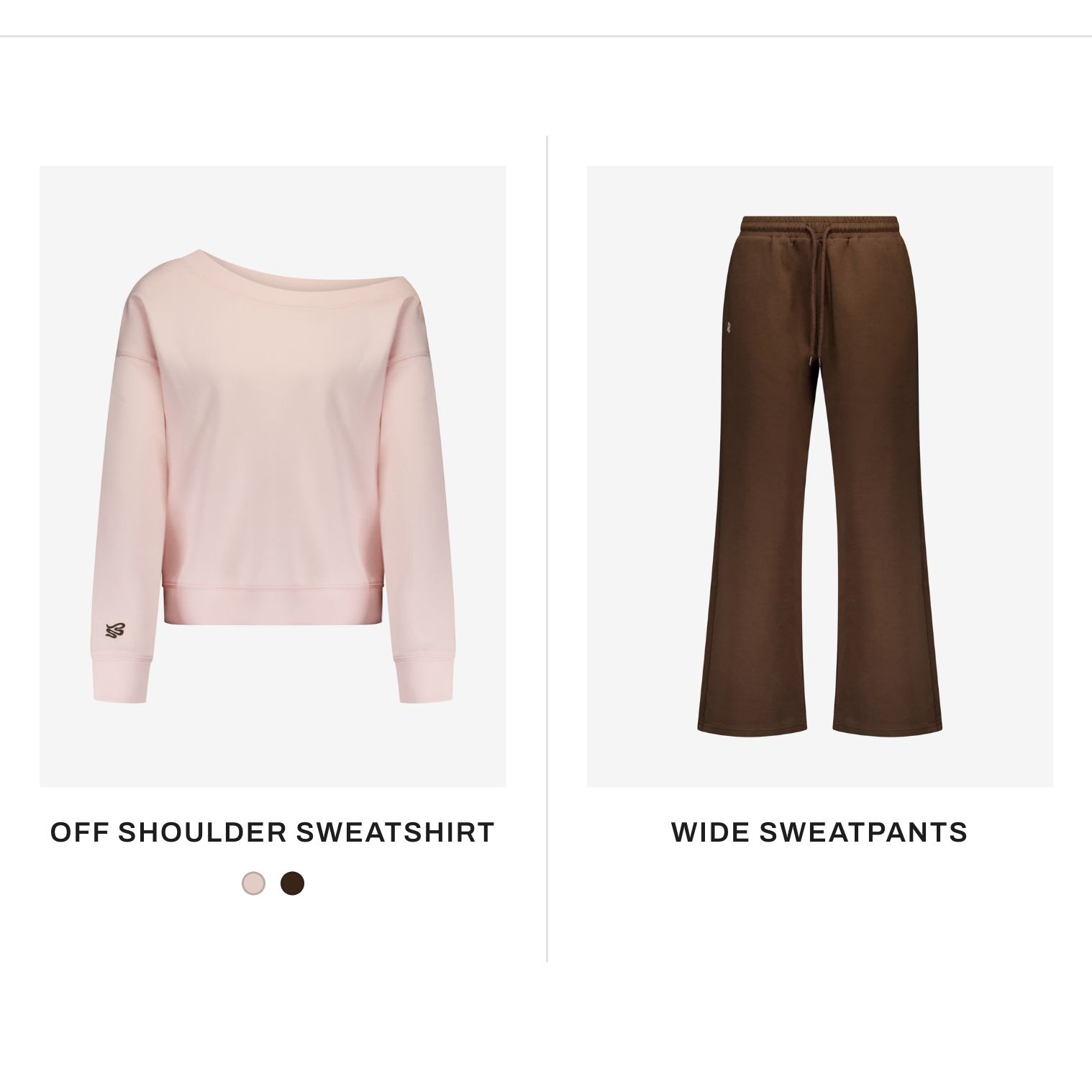 Essentials sweatshirt and sweatpants previews on the BLNKK live website
