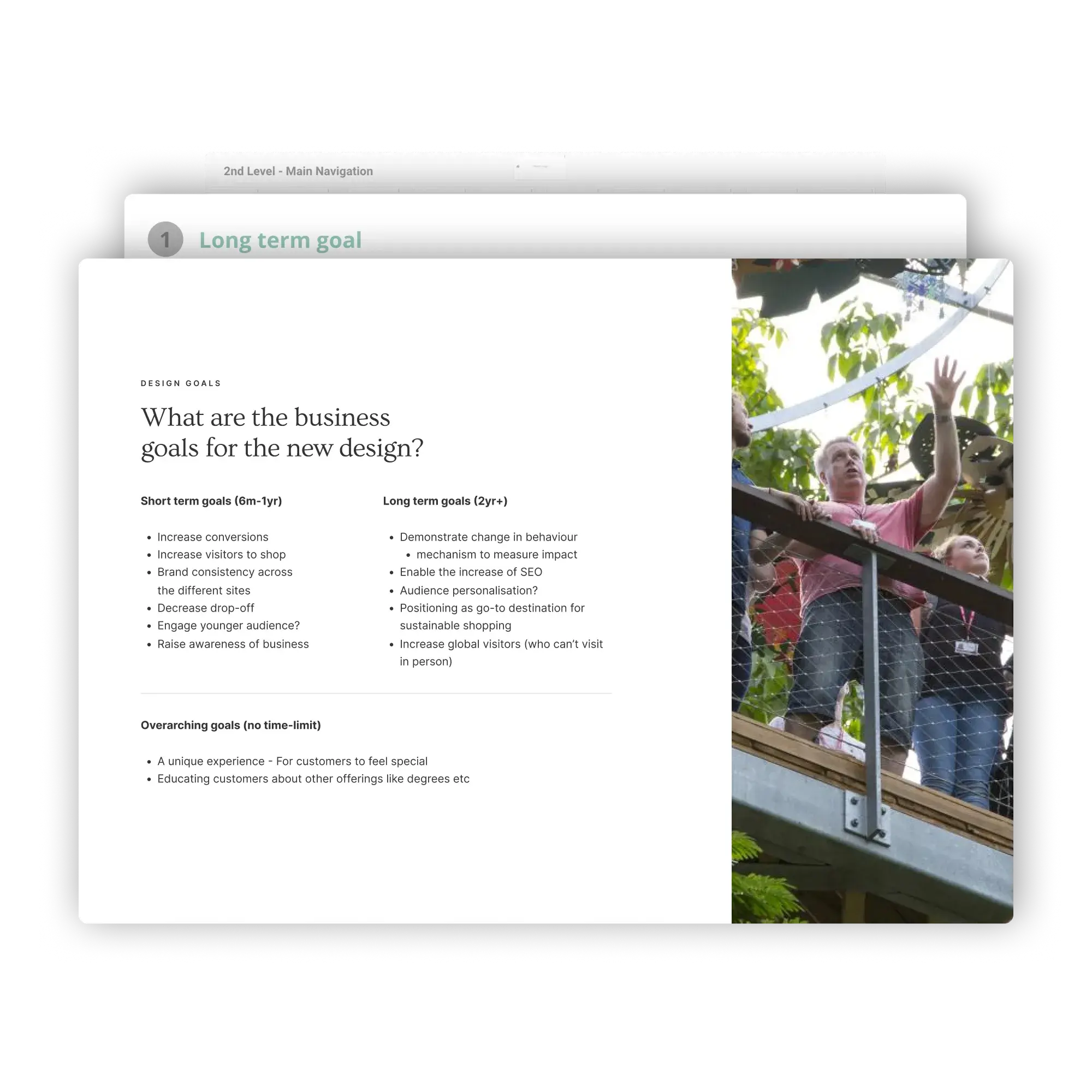 User research documentation showing early discovery process.