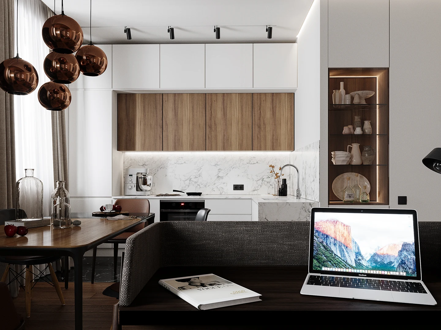 Salle à manger — lambris en chêne.