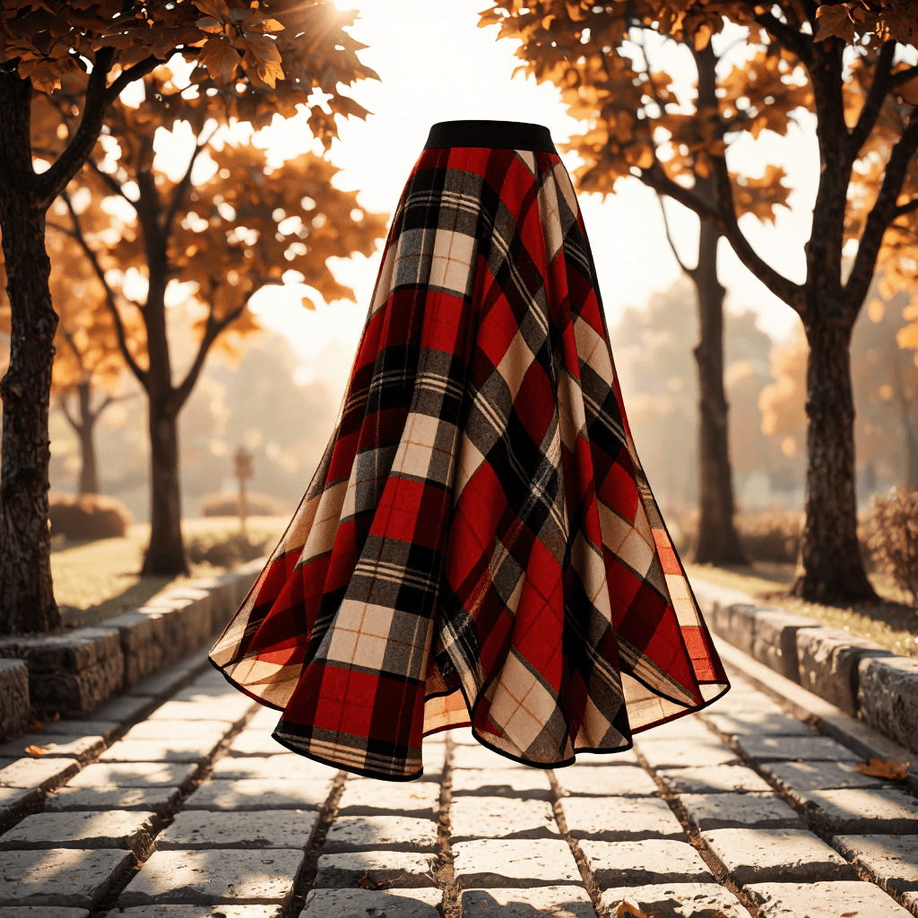 product photography of a piece of clothing, specifically a stylish skirt