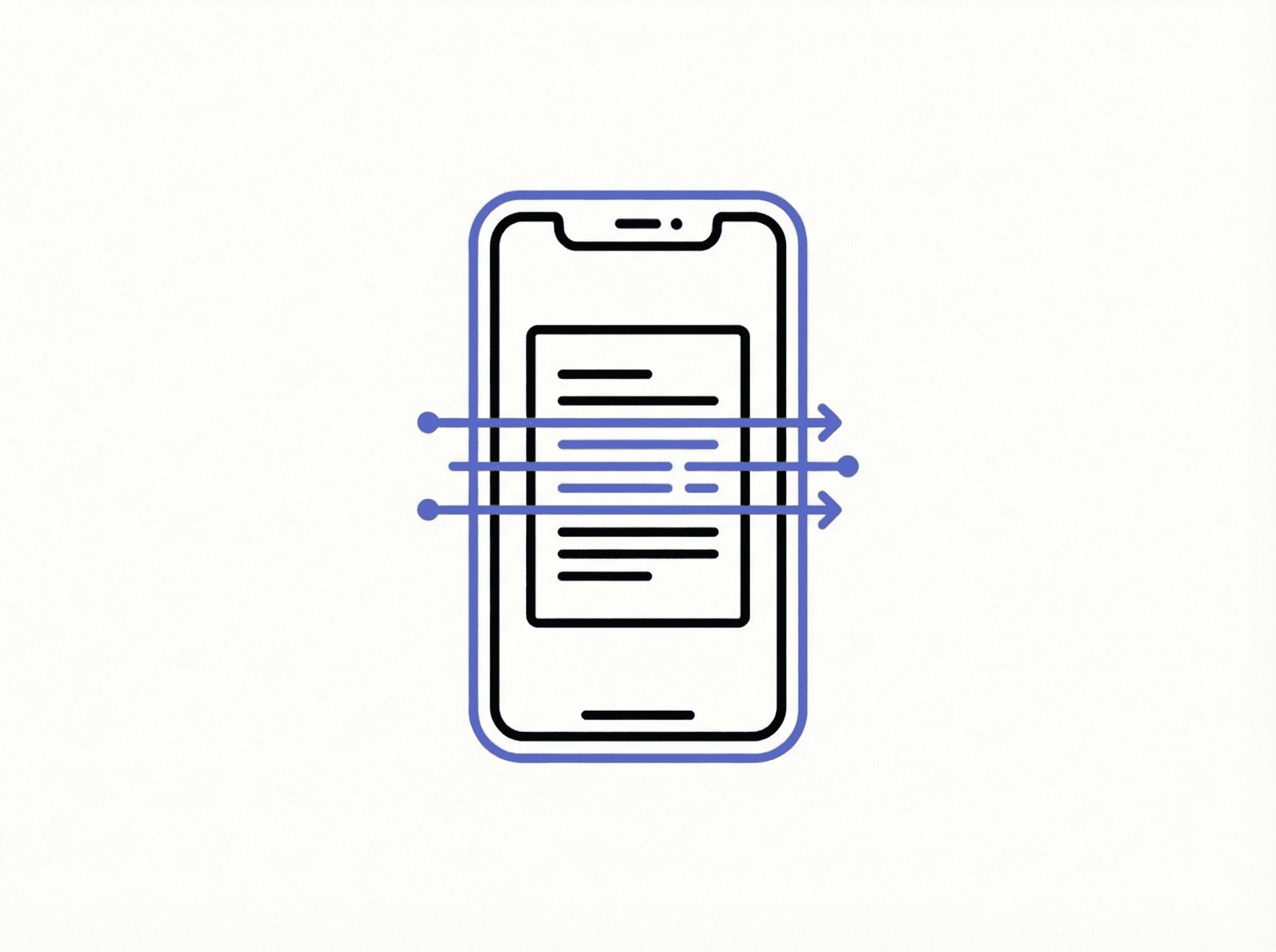 Smartphone icon for mobile upload and scanning of car maintenance receipts and invoices to AutoArchive