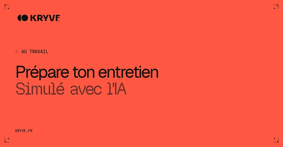 Prépare ton entretien, simulé avec l'IA : couverture Kryve