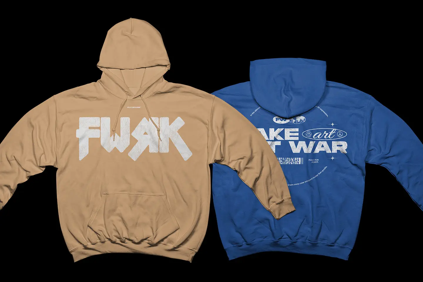 Gildan 18500 Hoodie Wide Arms mockup showing alternative design preview