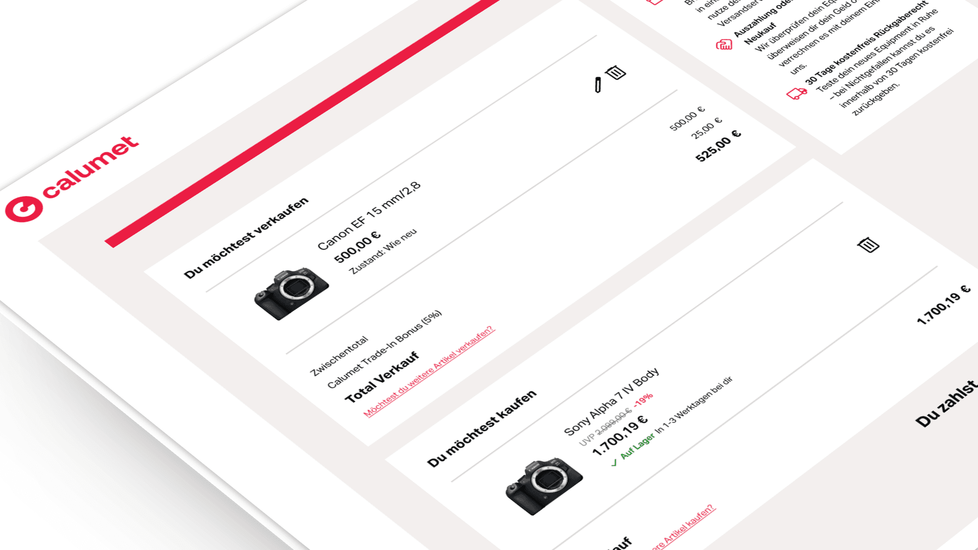 White-Label-Anpassung der Trade-In Software: Ein Laptop auf einem Schreibtisch zeigt ein Interface-Design-Tool. Zu sehen sind Platzhalter für Markenlogos, Farbauswahl-Paletten (Teal, Beige, Grey) und editierbare Textblöcke für eine nahtlose Integration in das Corporate Design des Händlers. Im Vordergrund liegt ein Pinsel als Symbol für die kreative Gestaltung.