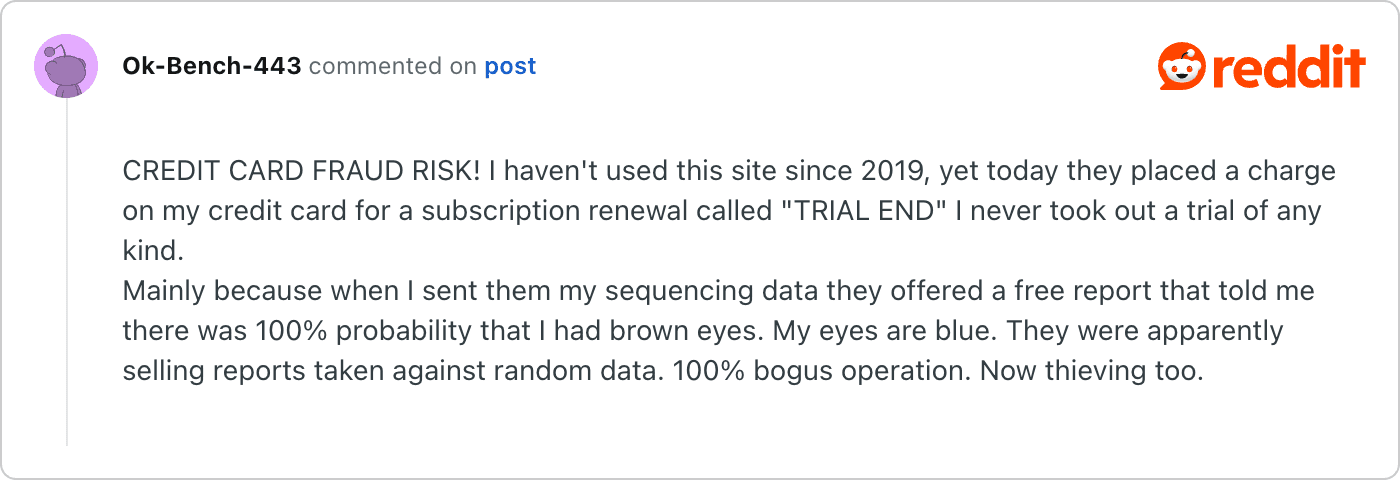 Post on Reddit