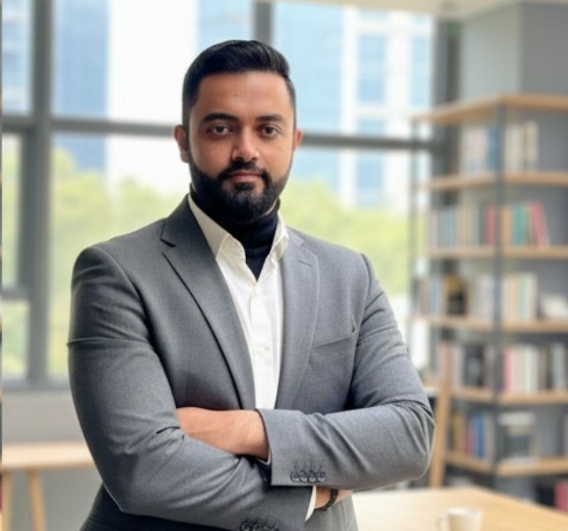 Headshot photo of the head of development at quanta