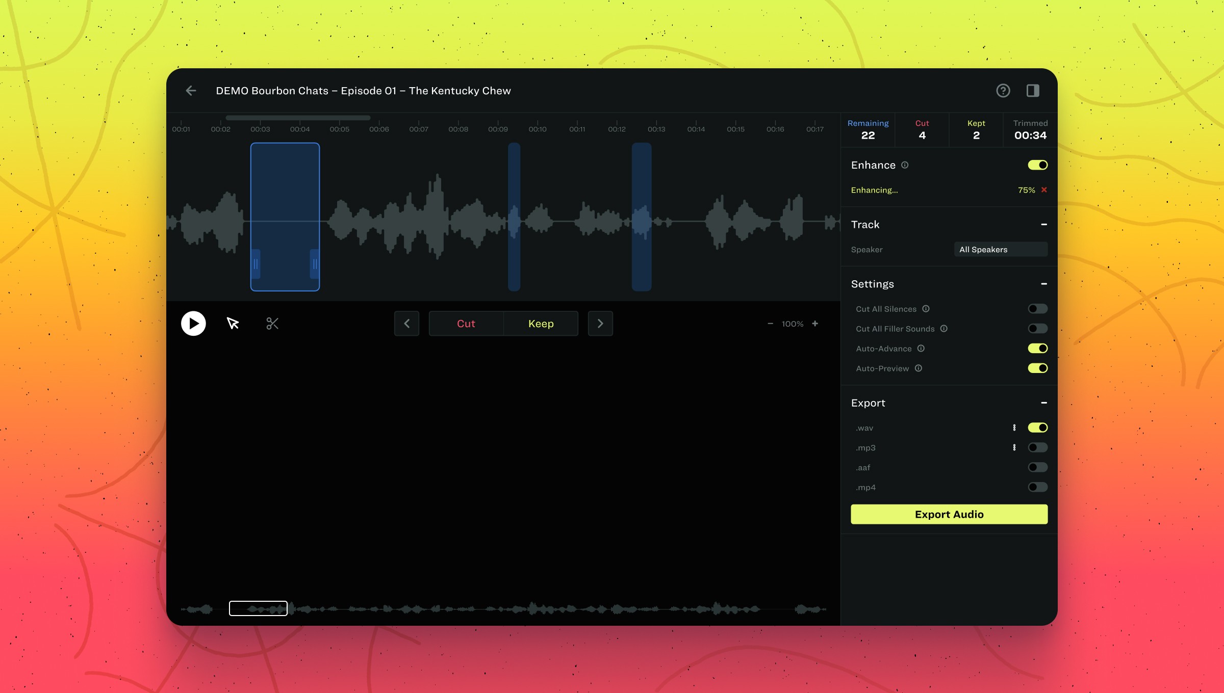 Image of the Resound AI podcasting web app