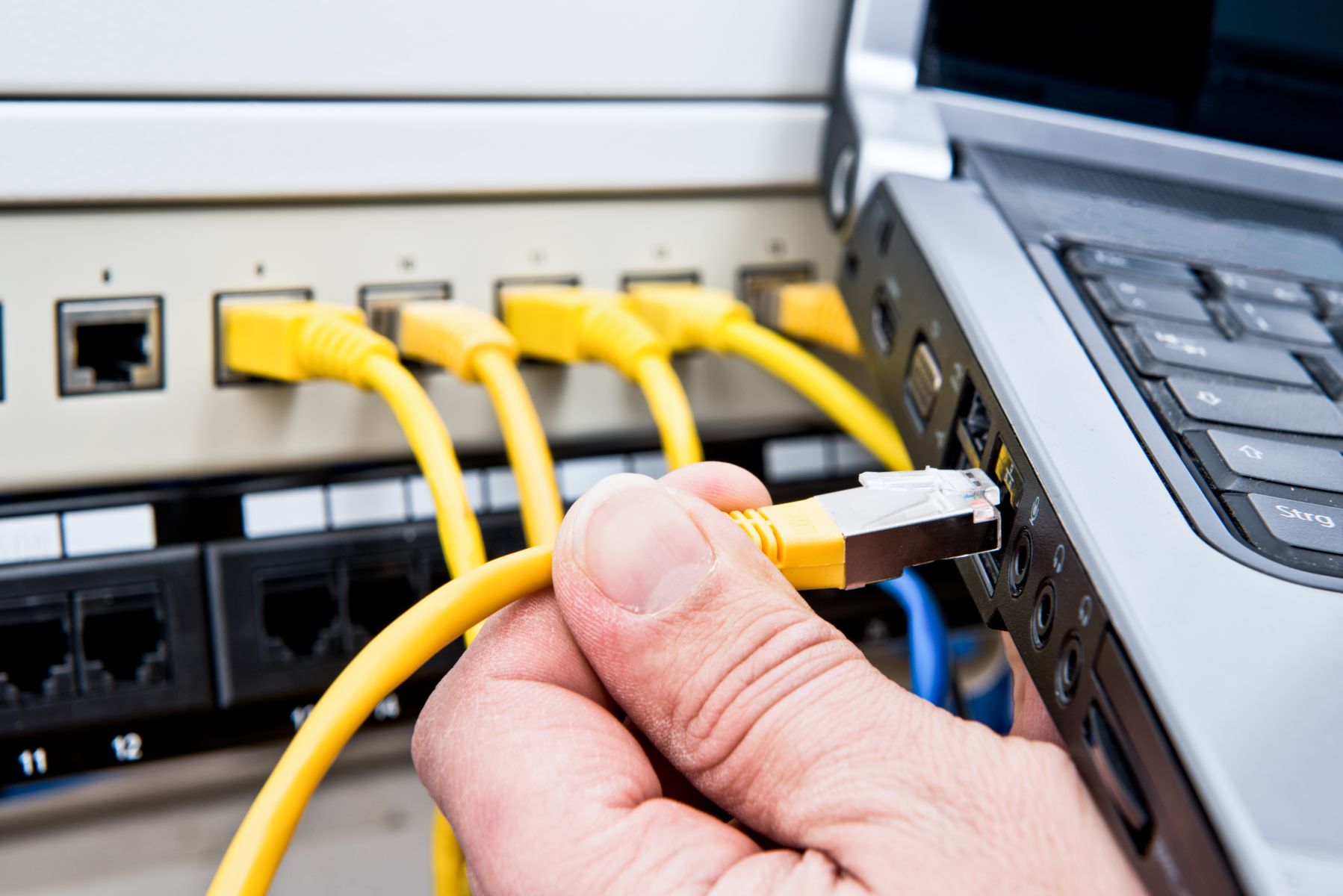 A man working on a computer