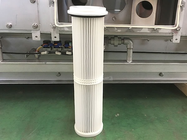 内蔵されたプリーツフィルタで集塵