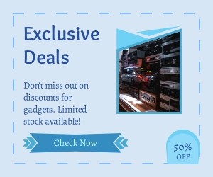 Electronic gadgets display ad - generatedWithSivi