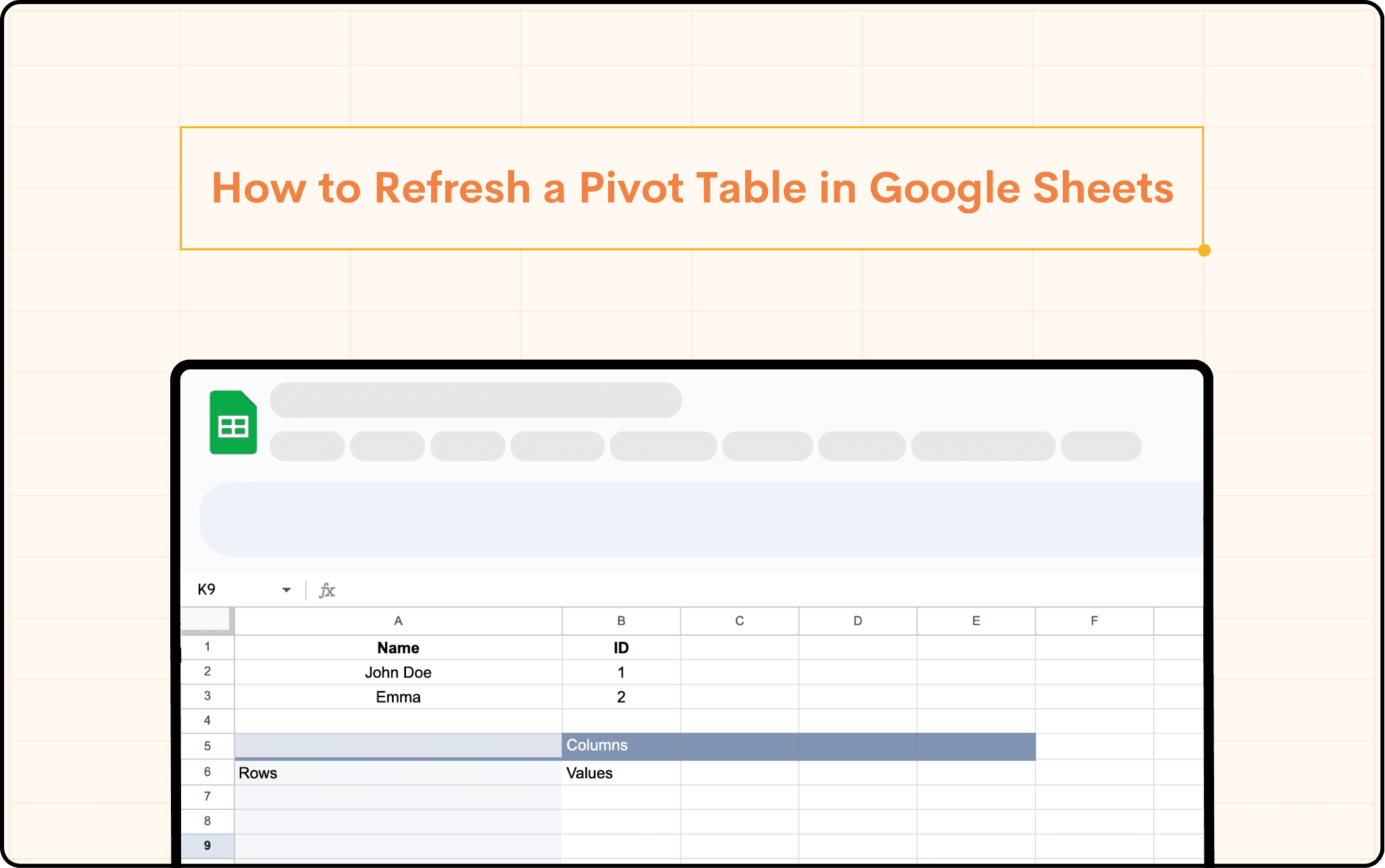 How To Refresh a Pivot Table in Google Sheets