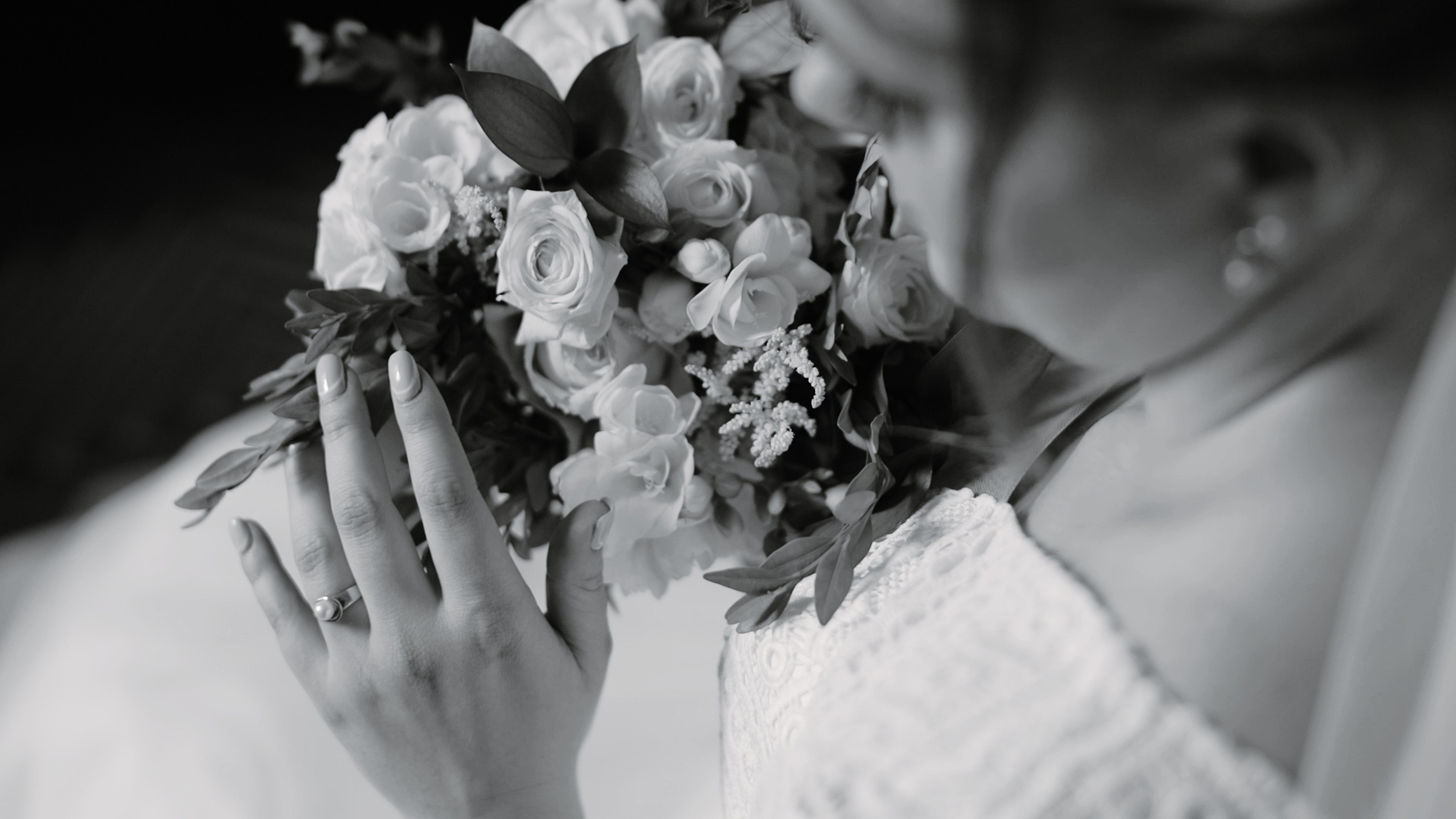 Intimate moment from a cinematic destination wedding film, capturing connection and emotion