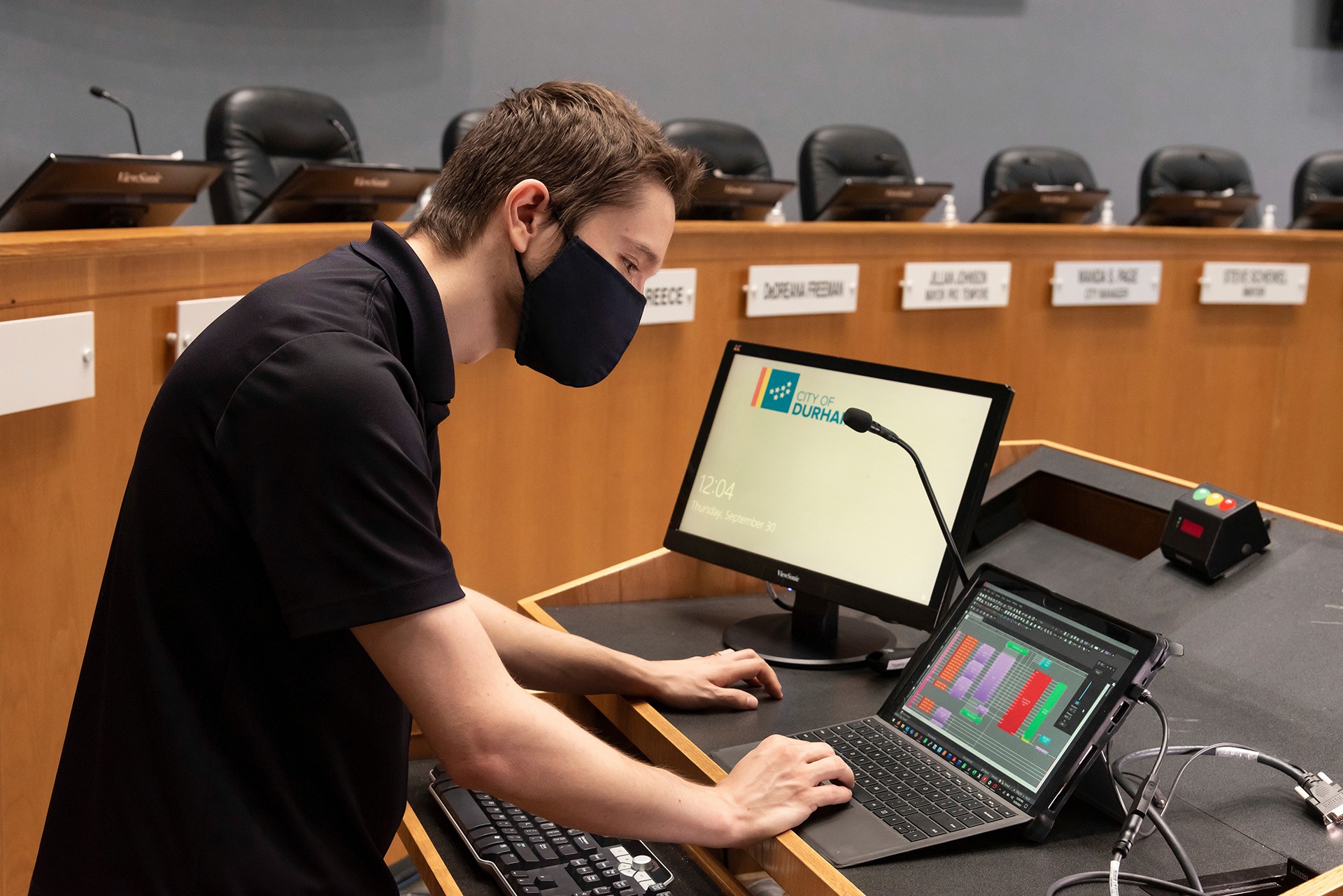 Durham city hall installation