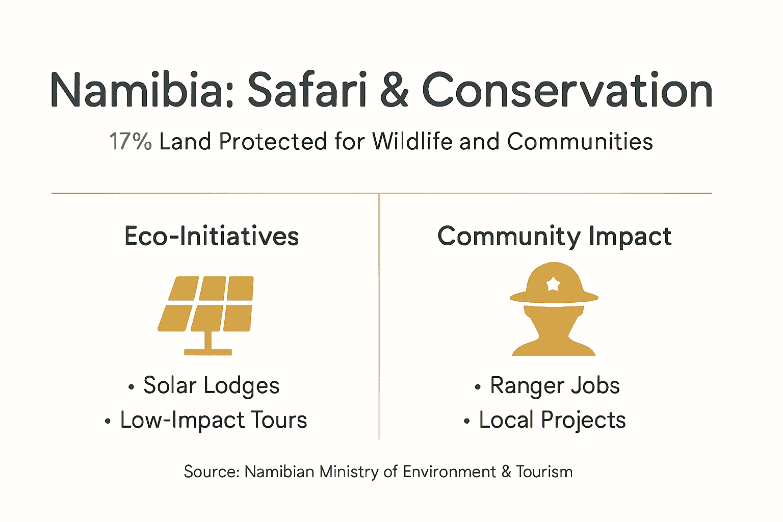 Infographic Namibia safari conservation and eco initiatives