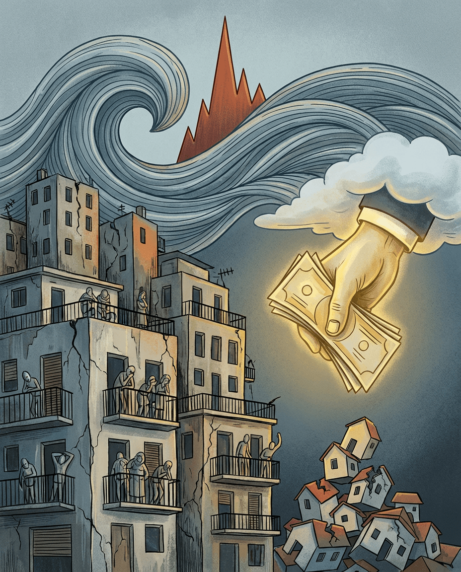 Illustration representing the challenges of the Greek affordable housing market.