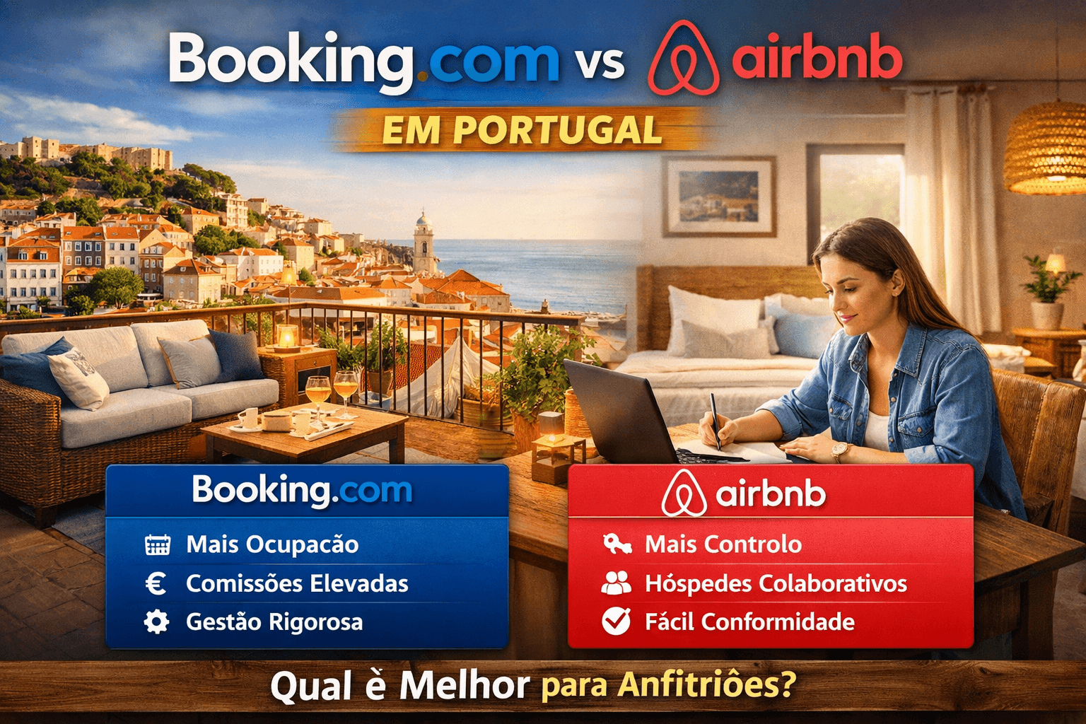 Booking.com vs Airbnb Portugal comparison - Hosts guide