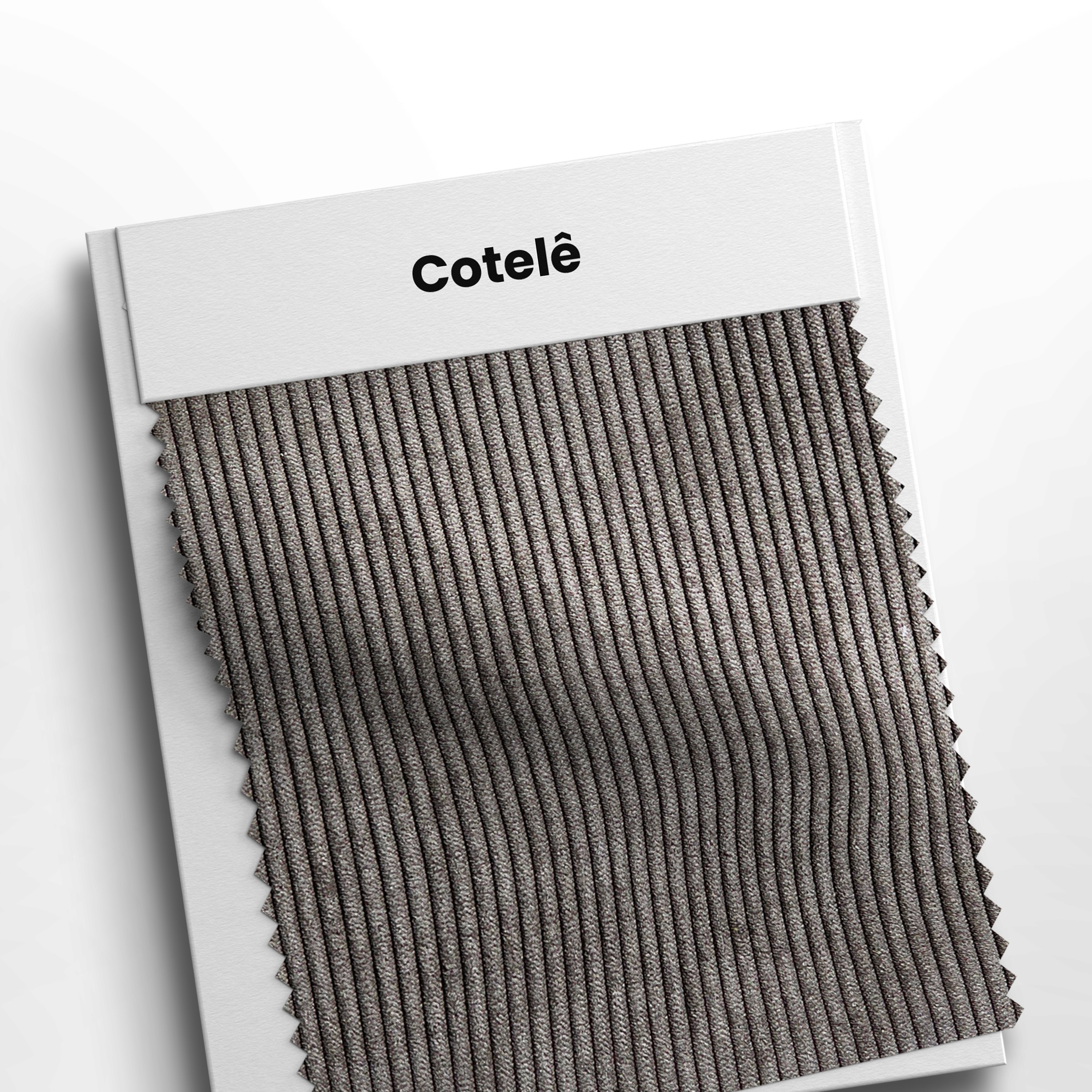 mostruário com veludo cotelê grafite